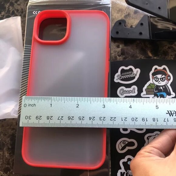 CaseKoo Apple iPhone Transparent Red Case + Portable Stand & Sticker NEW - Picture 8 of 9